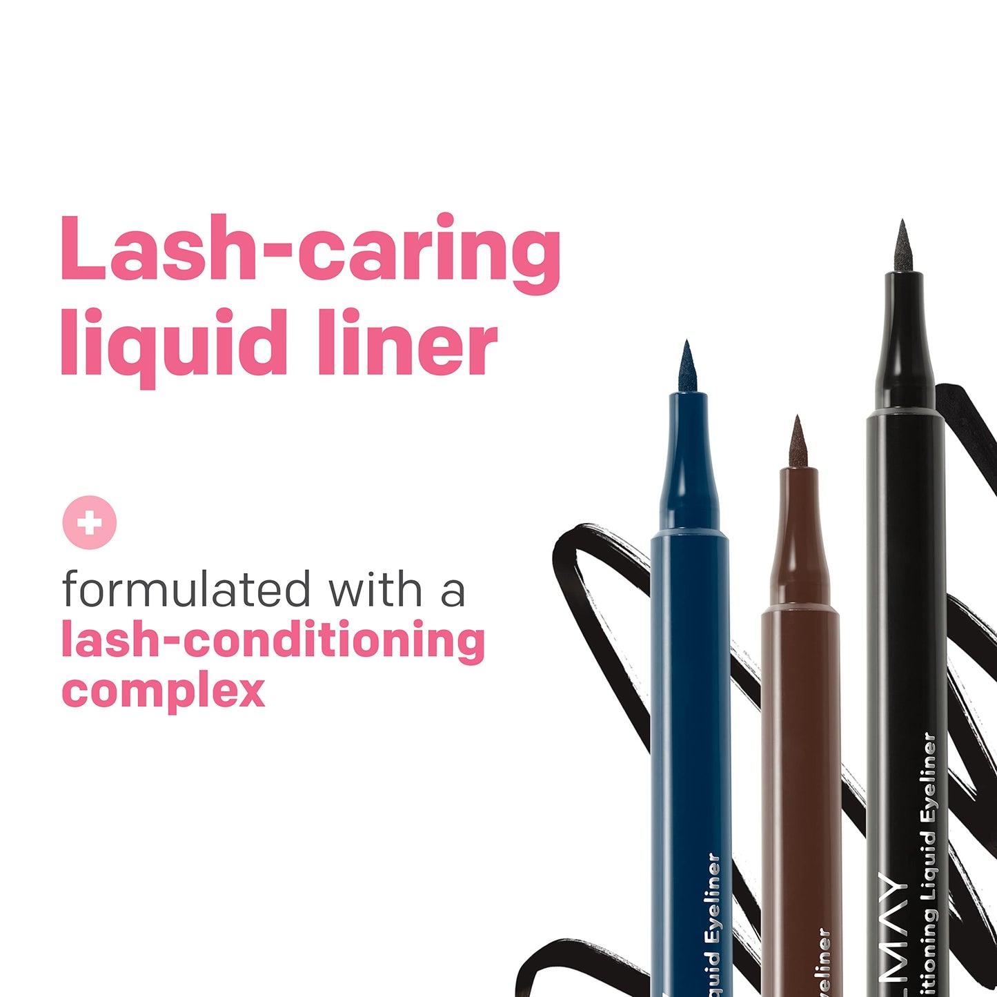 Almay Conditioning Liquid Matte Eyeliner Pen, Waterproof, 30 Navy, 0.03 fl oz
