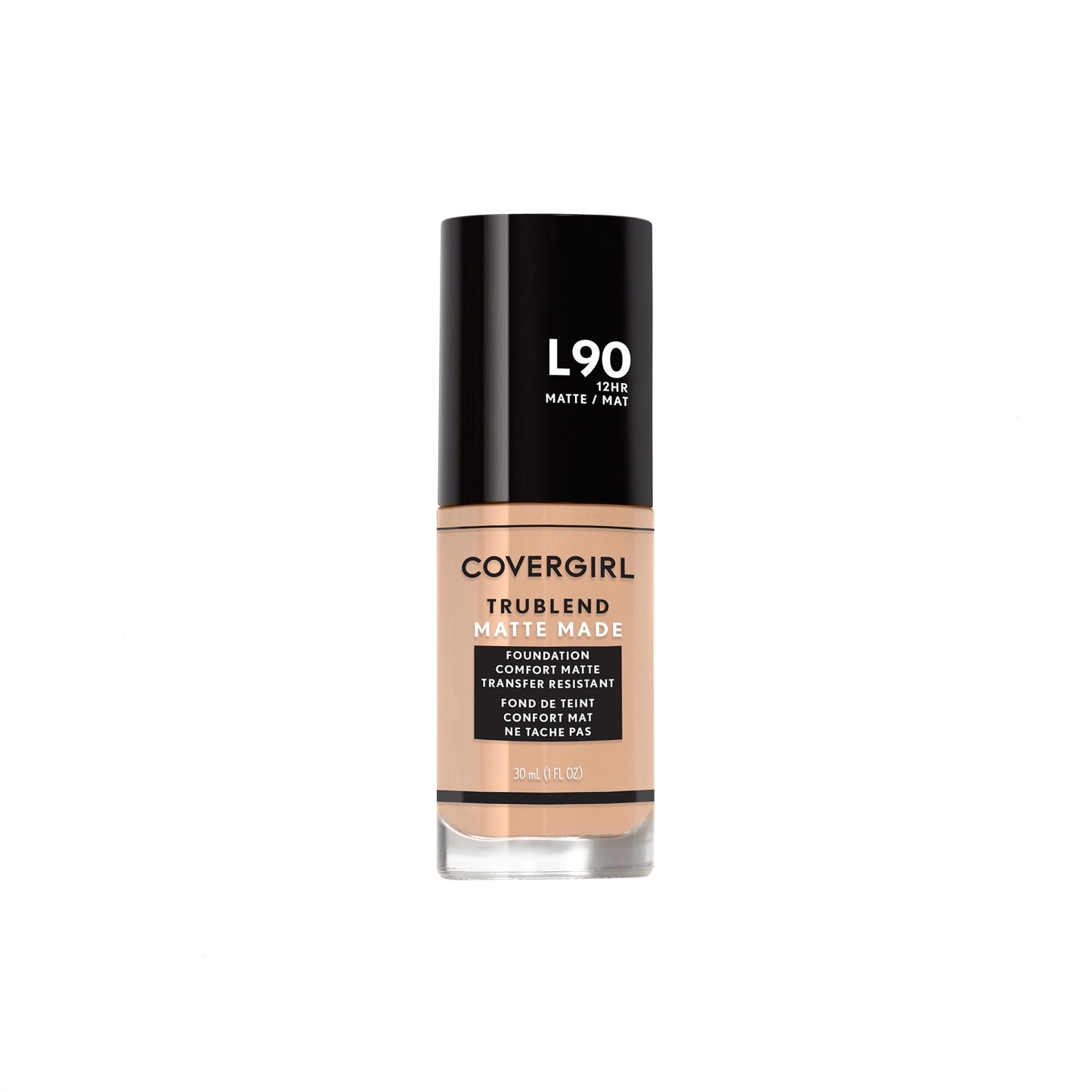 COVERGIRL TruBlend Matte Made Liquid Foundation, L90 Classic Beige, 1 fl oz