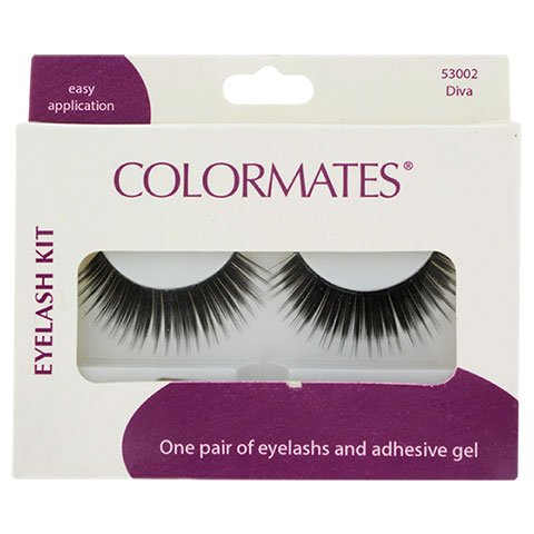 Colormates Eyelash Kit One Pair with Adhesive Gel DIVA #53002
