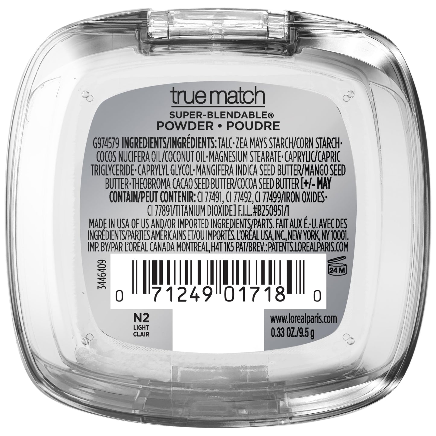 L'Oreal Paris True Match Super Blendable Powder, Classic Ivory, 0.33 oz