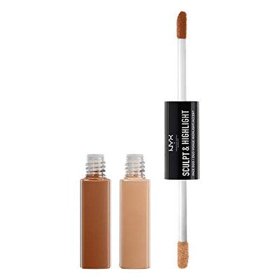 NYX PROFESSIONAL MAKEUP Sculpt & Highlight Face Duo, Caramel Vanilla, 0.17oz