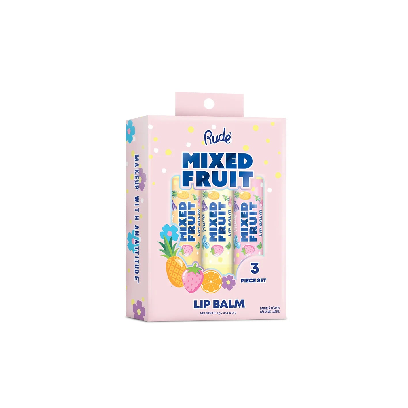 RUDE Mixed Fruit Lip Balm Trio