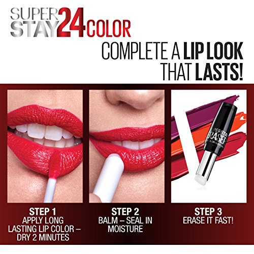 Maybelline SuperStay 24 2-Step Liquid Lipstick Makeup, Firmly Mauve, 1 kit