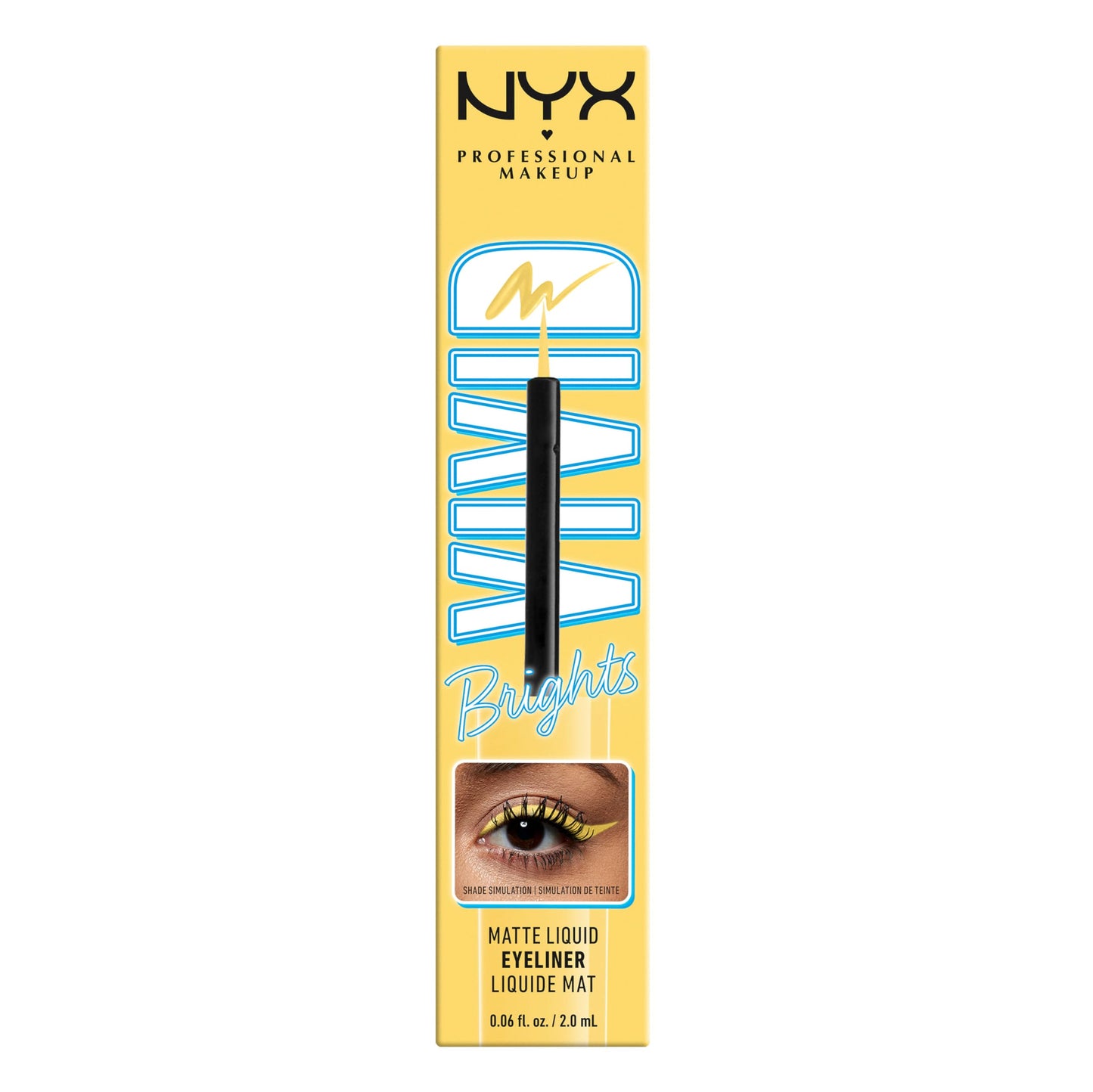 NYX Professional Makeup Vivid Brights Liquid Liner Eyeliner, Had Me At Yellow