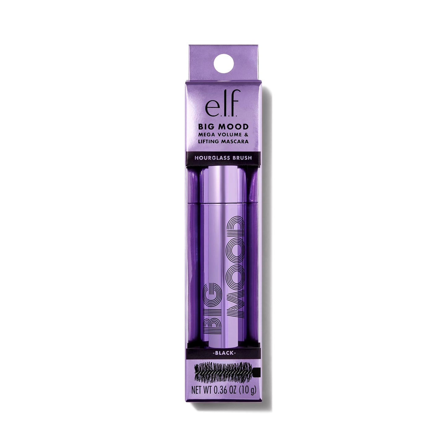 e.l.f. Big Mood Mega Volume & Lifting Mascara, Black, 0.36 oz