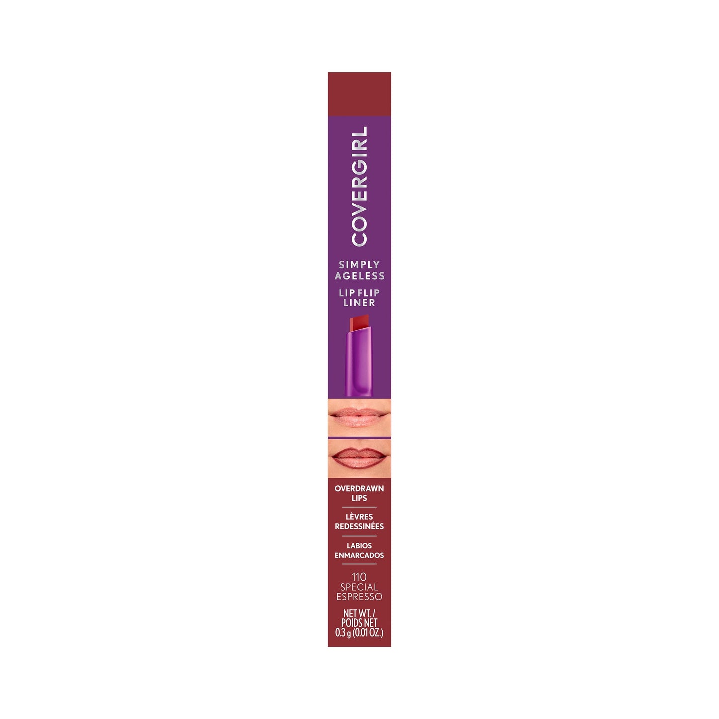 CoverGirl Simply Ageless Lip Flip Liner - Long Lasting - pecial Espresso
