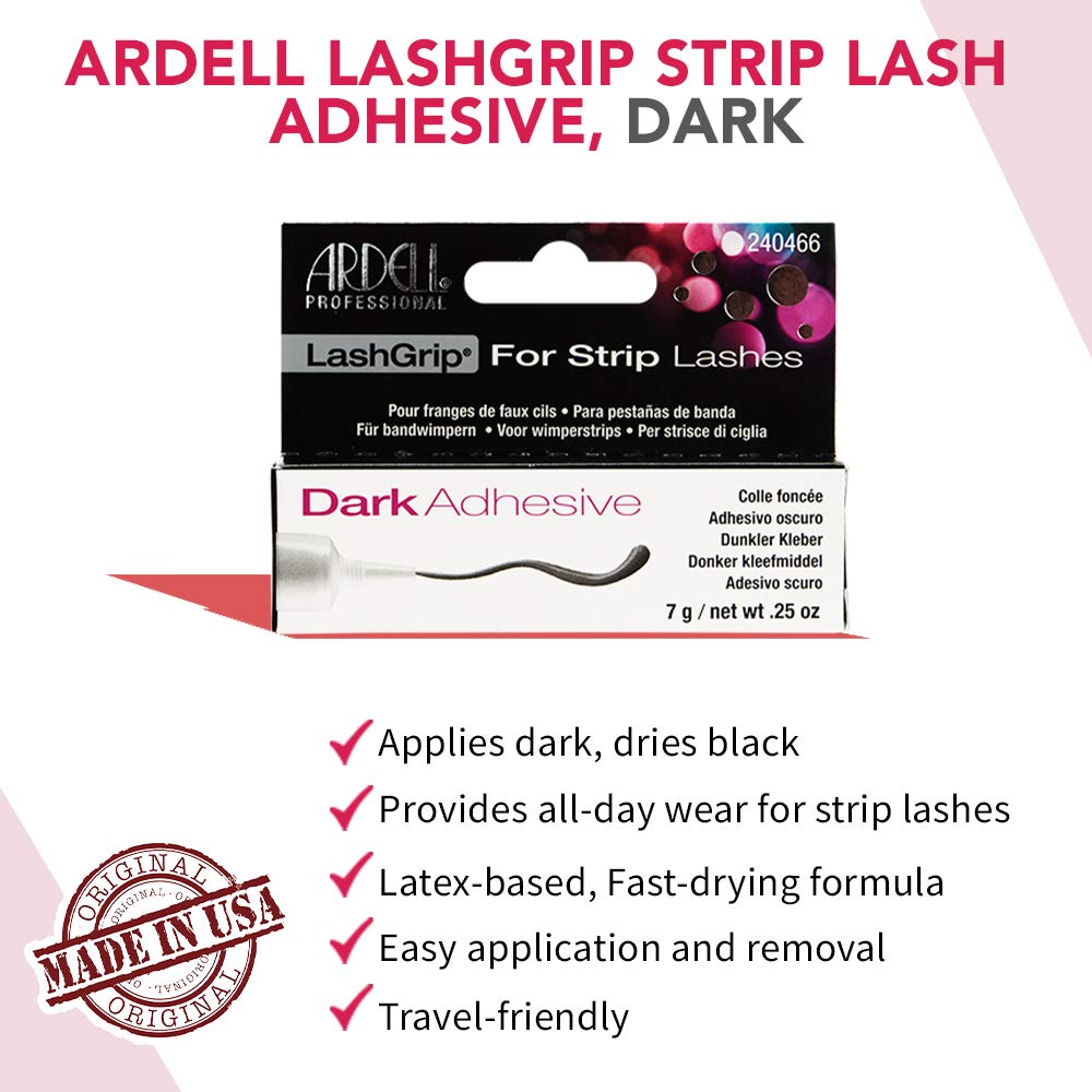 Ardell LashGrip Eyelash Adhesive, Dark, 0.25 oz