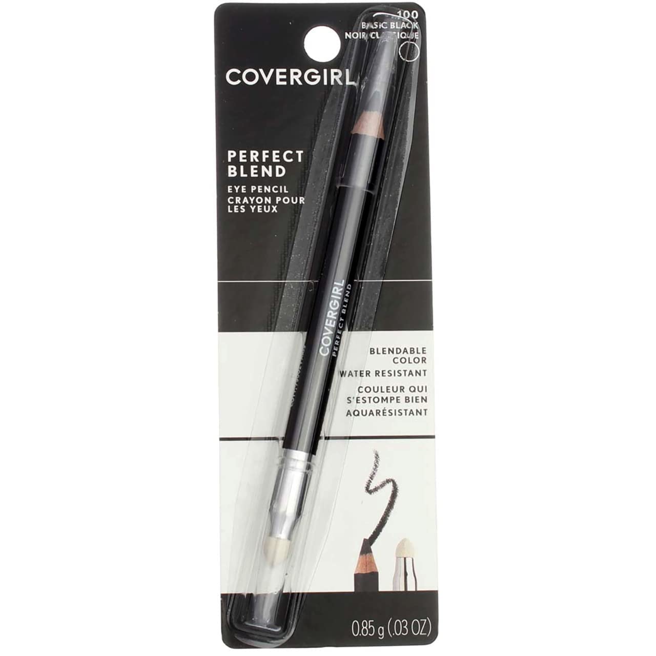 COVERGIRL Perfect Blend Eyeliner, Basic Black 100, 0.03 fl oz