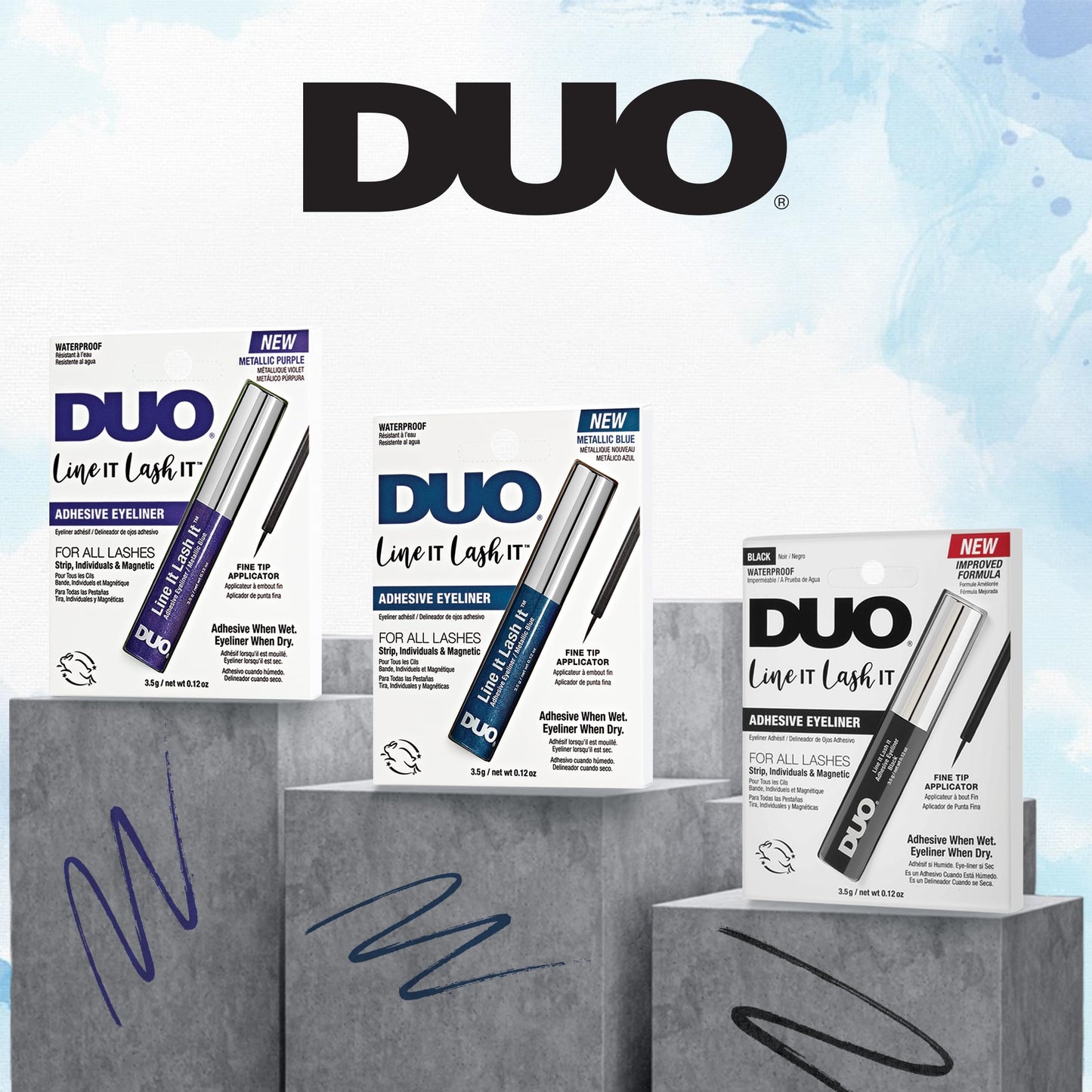 DUO Line it Lash it Azul Metálico