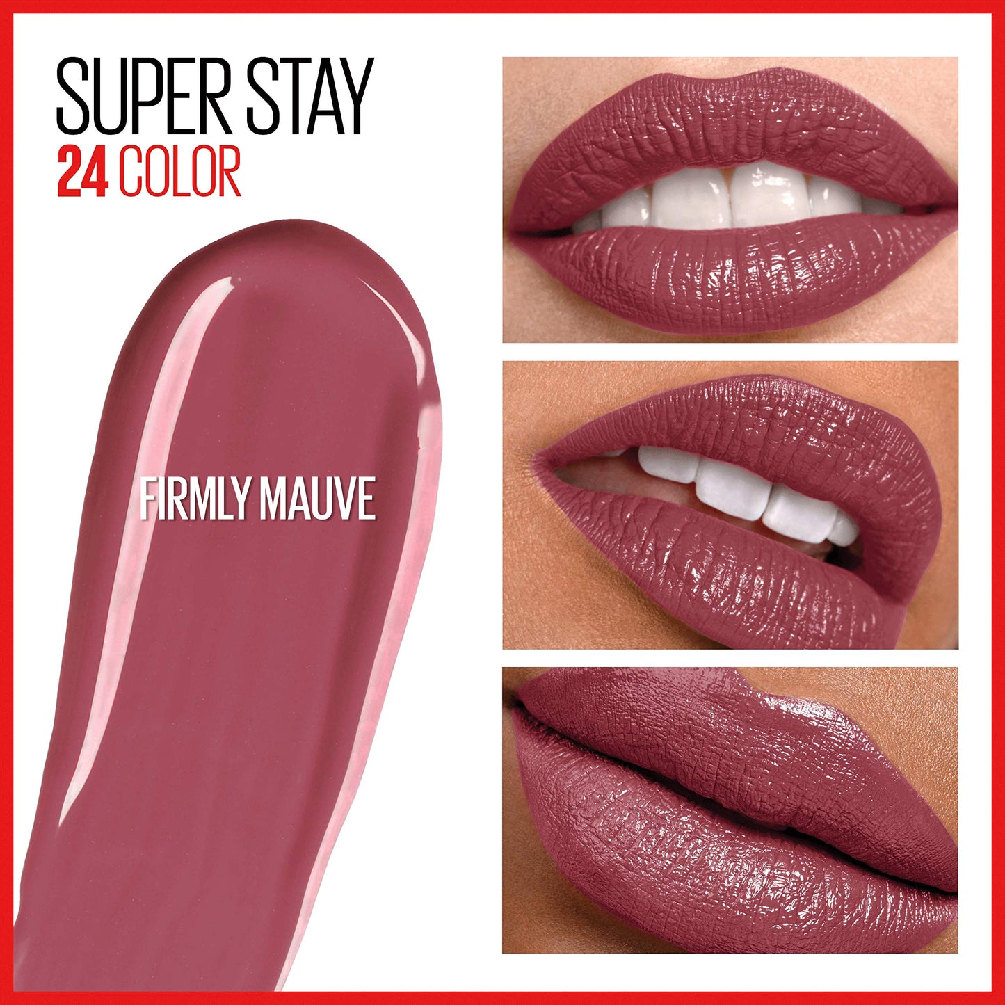 Maybelline SuperStay 24 2-Step Liquid Lipstick Makeup, Firmly Mauve, 1 kit