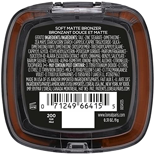 L'Oreal Paris Infallible Soft Matte Bronzer, Fair, 0.31 oz