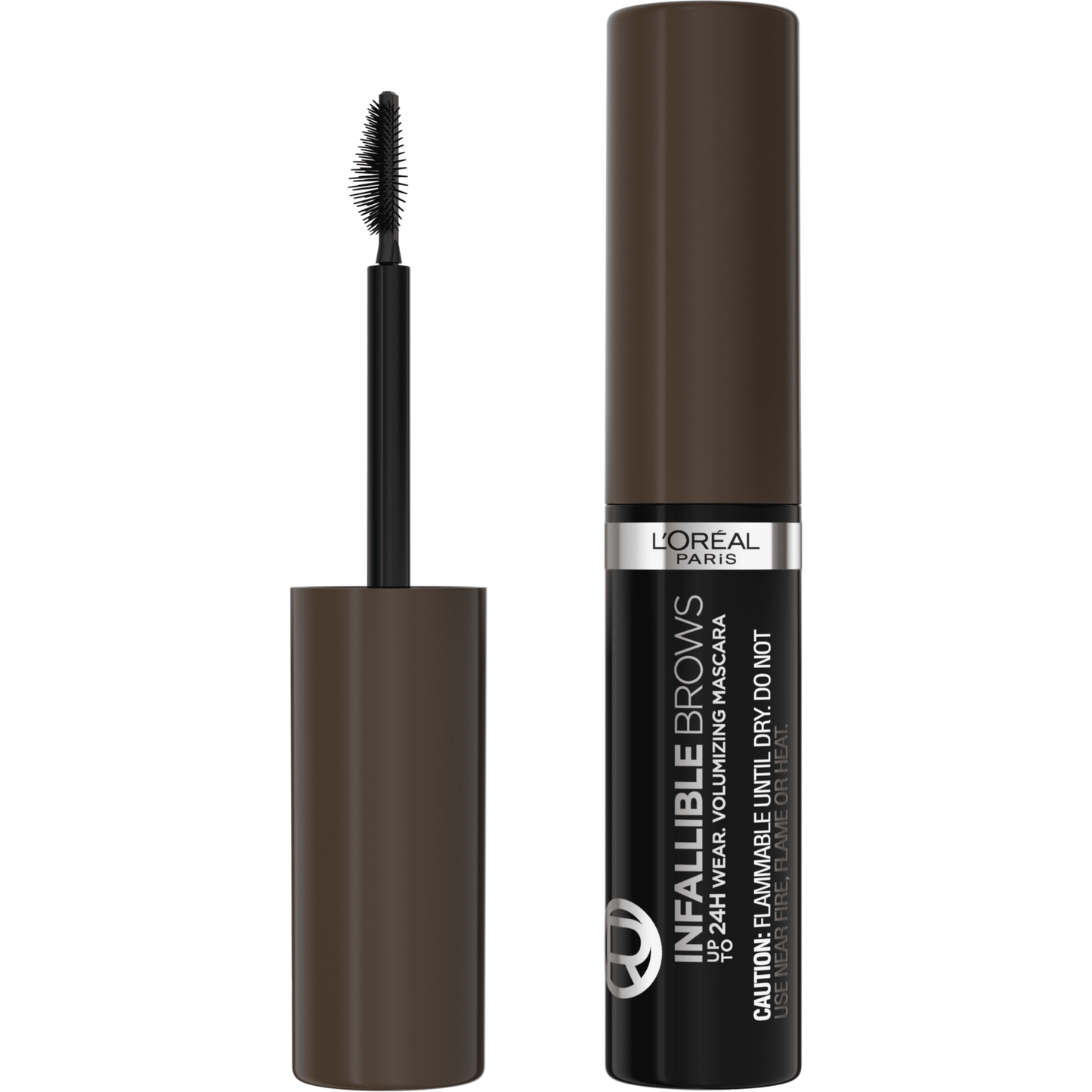 L'Oreal Paris Infallible Volumizing 24H Wear Brow Mascara, 3.0 Soft Black, 0.13 fl oz