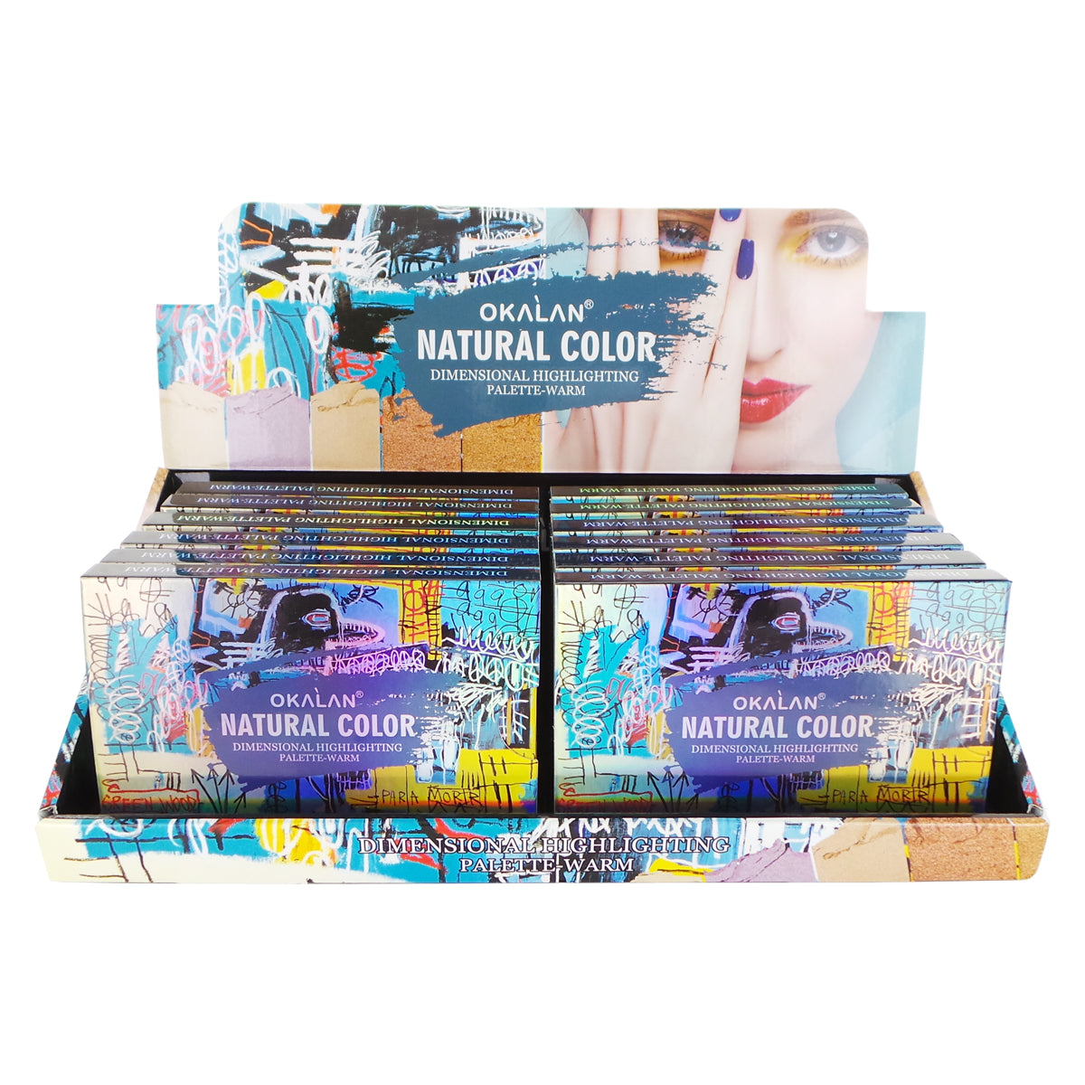 okalan-natural-color-dimensional-highlight-palette-warm-display-set-12-pieces