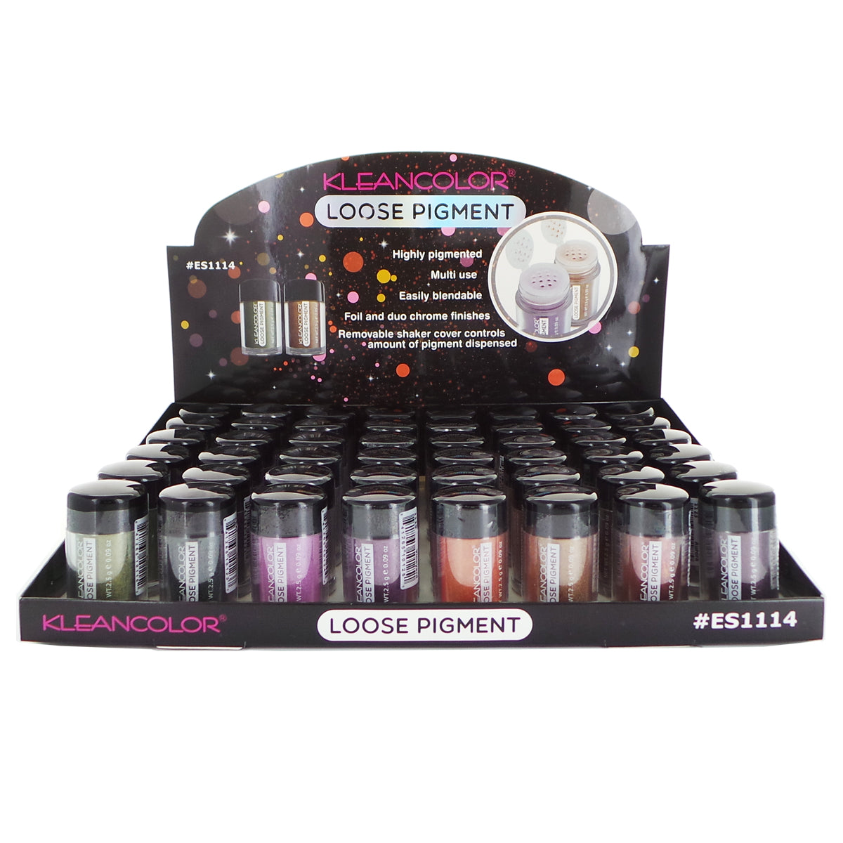 kleancolor-loose-pigment-eyeshadow-es1114-display-set-48-pieces