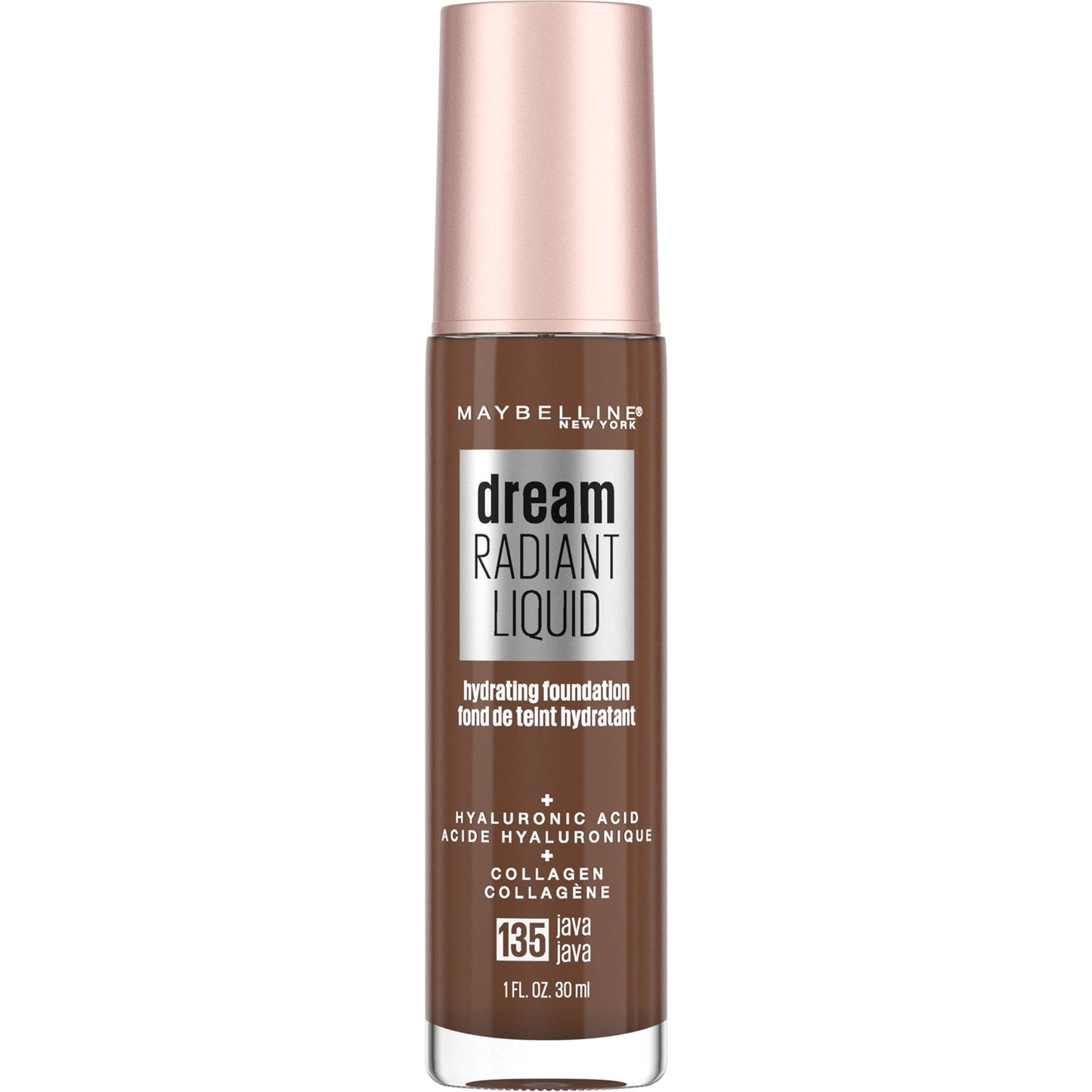 Maybelline Dream Radiant Liquid Medium Coverage Hydrating Foundation, Java, 1 fl. oz.
