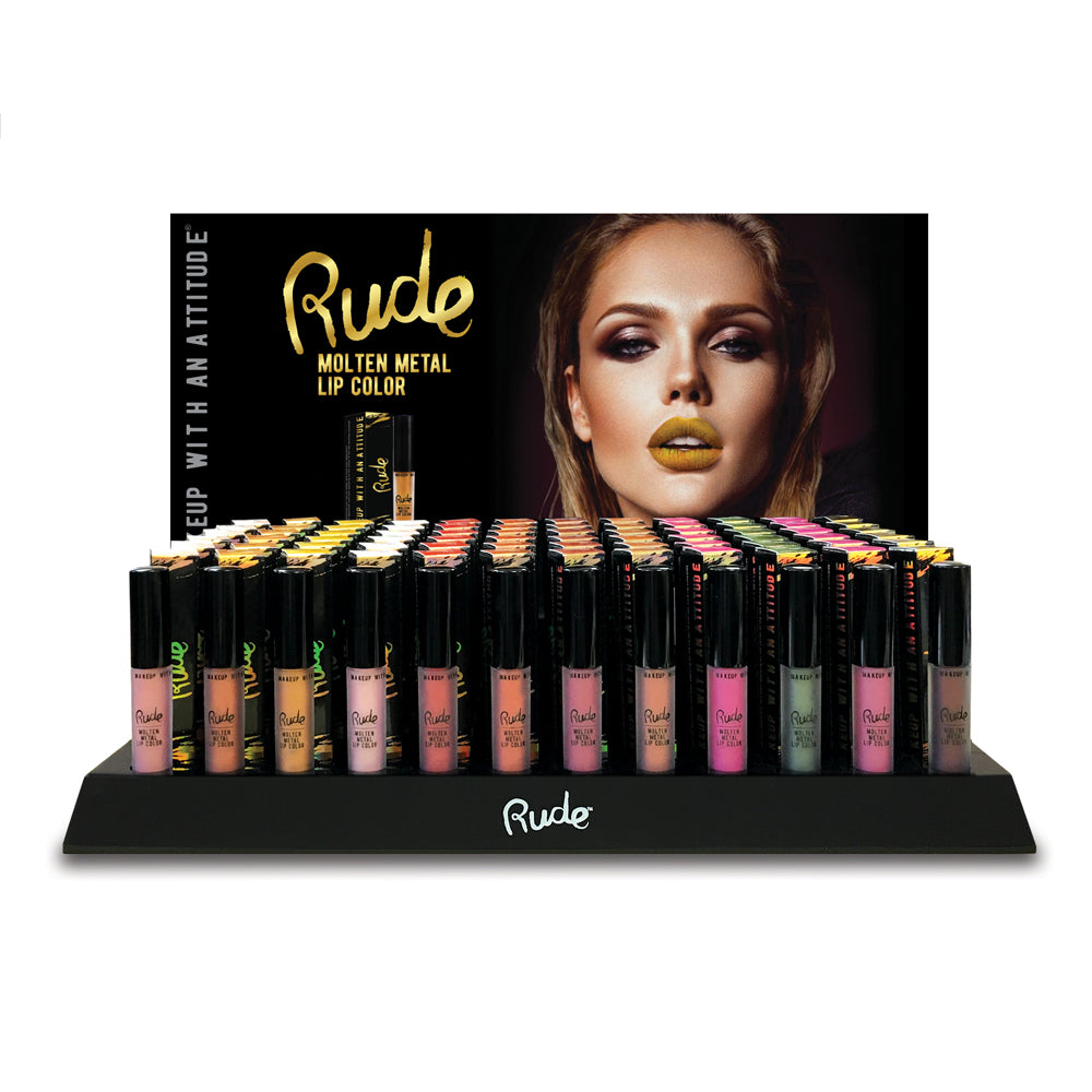 rude-molten-metal-lip-color-display-set-144-pieces-12-testers