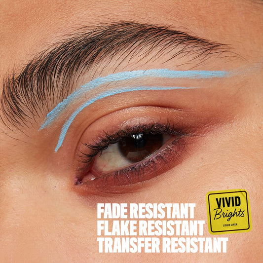 NYX Professional Makeup Vivid Bright Matte Liquid Eyeliner, Blue Thang, 0.06 fl oz