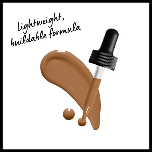 NYX Professional Makeup Total Control Pro Drop Foundation, Skin-true buildable coverage, clean vegan formula, Nutmeg