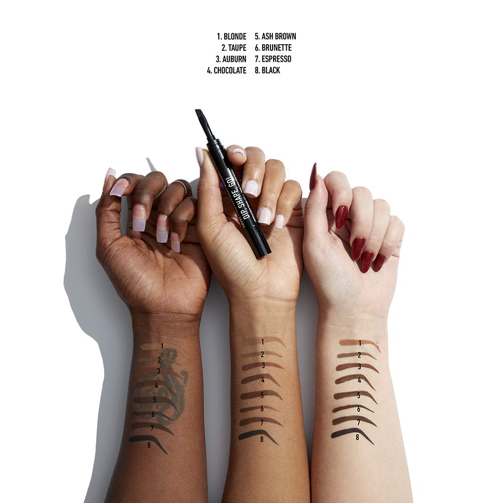 NYX Professional Makeup Dip Shape Go Longwear Brow, Ash Brown