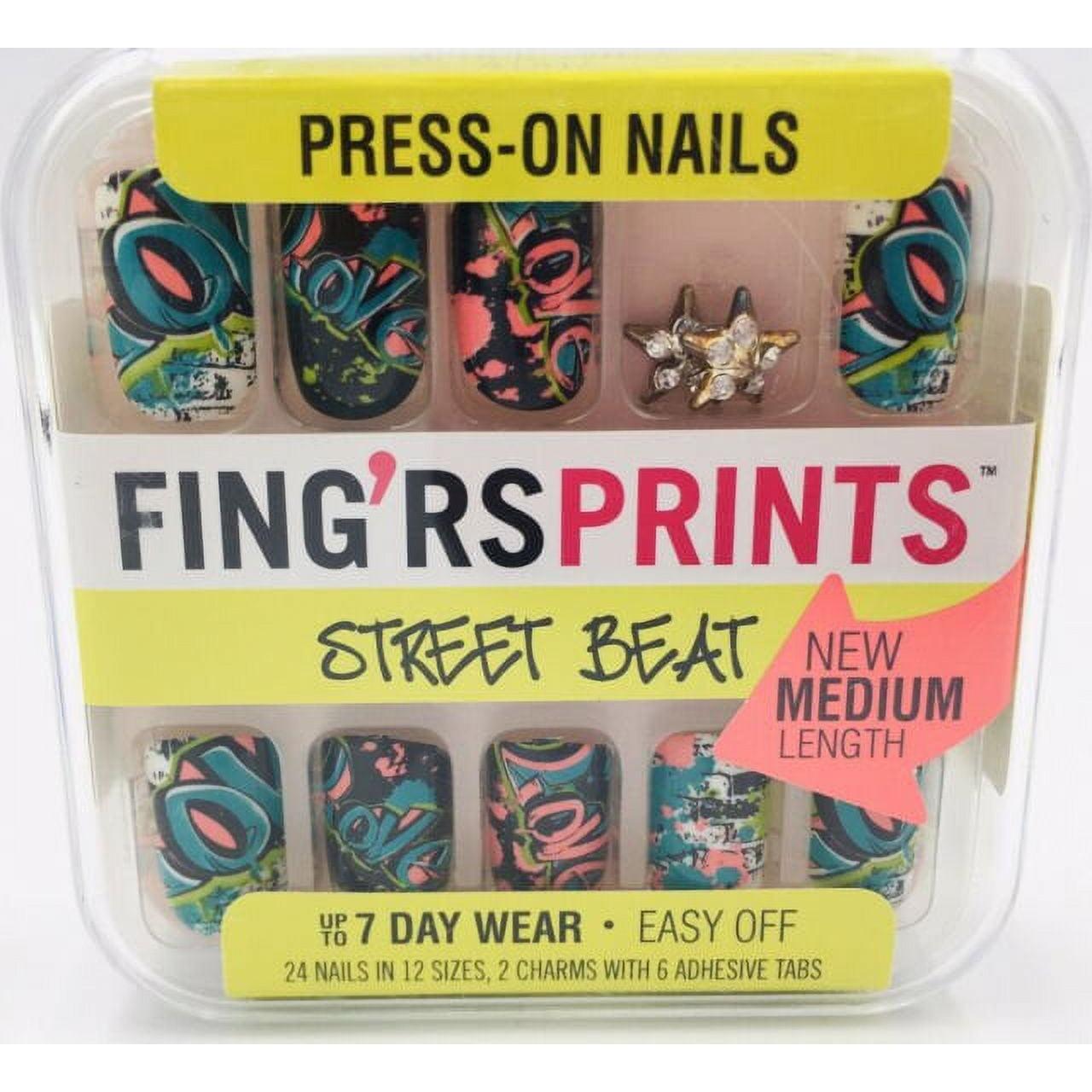Fing'rs Prints Street Beat Press-On Nails, Medium Length