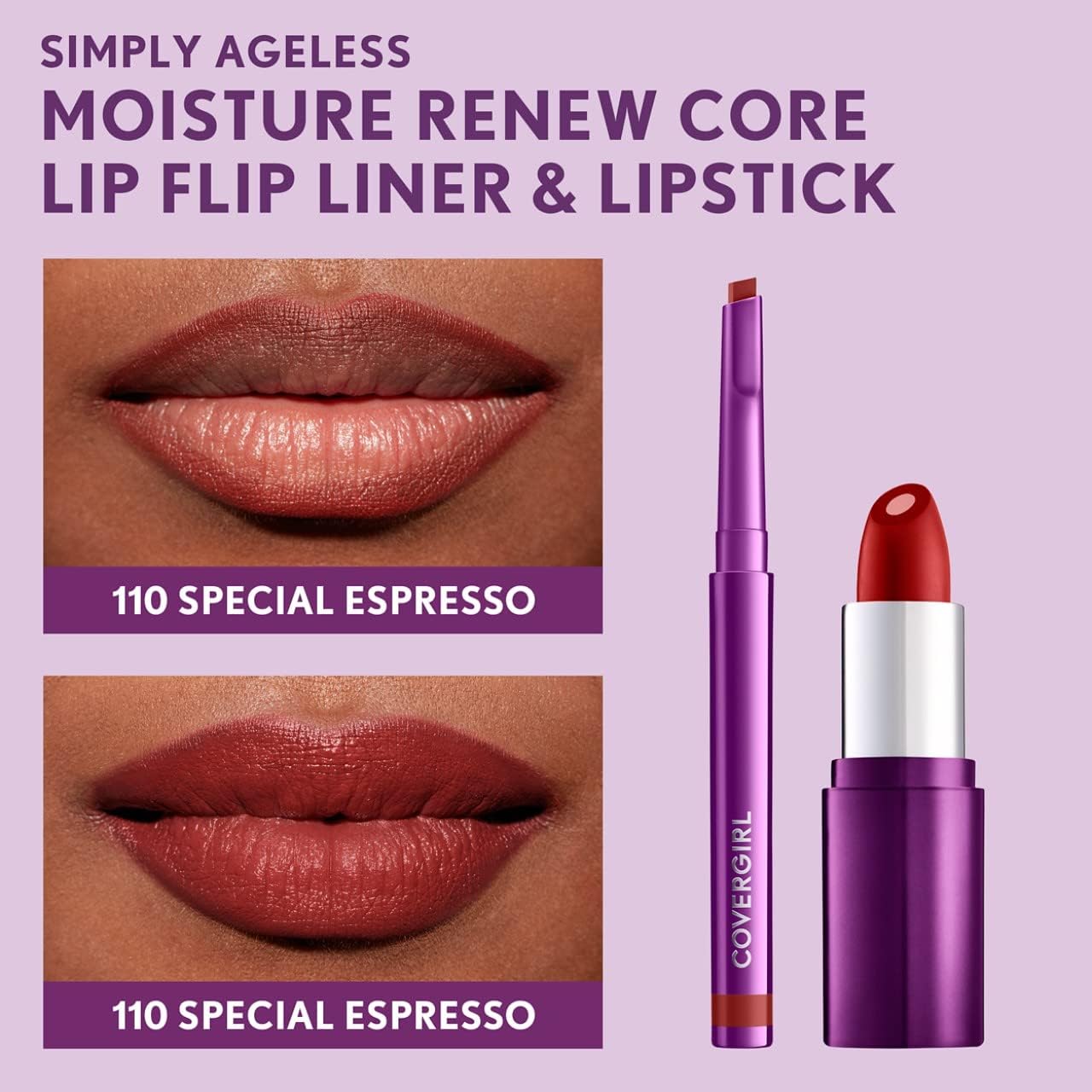 CoverGirl Simply Ageless Lip Flip Liner - Long Lasting - Precious Mauve