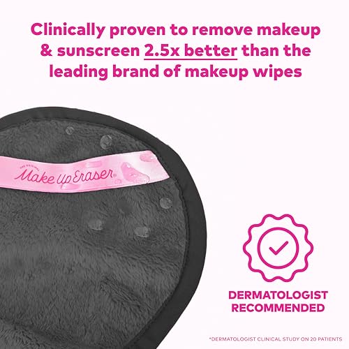 The Original MakeUp Eraser, Reusable Makeup Remover Cloth for Adults, Teens, and Tweens, Black