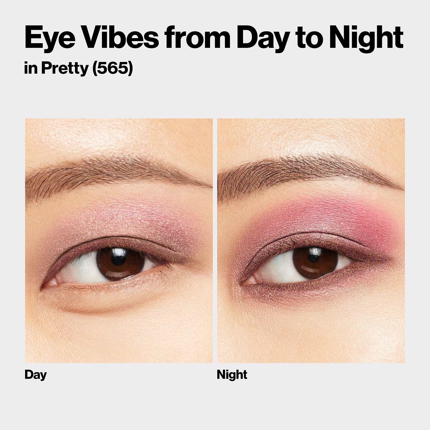 REVLON ColorStay Day to Night Eyeshadow Quad, paleta de sombras de ojos de larga duración con tonos de transición y tacto suave, a prueba de pliegues y manchas, 565 Pretty, 0.16 oz