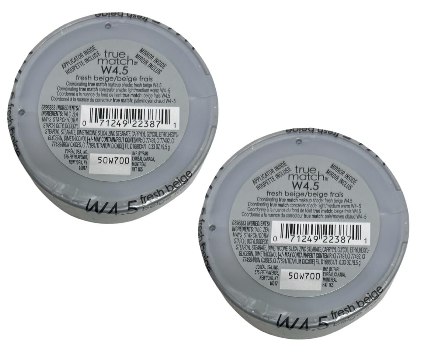 L'Oreal Paris True Match Oil-Free Makeup Pressed Powder, Fresh Beige, 0.33 oz