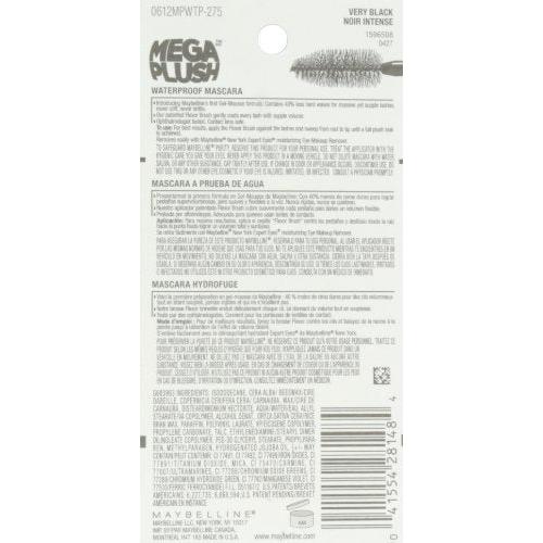 Maybelline Volum' Express The Mega Plush Waterproof Mascara, Very Black, 0.3 fl. oz.