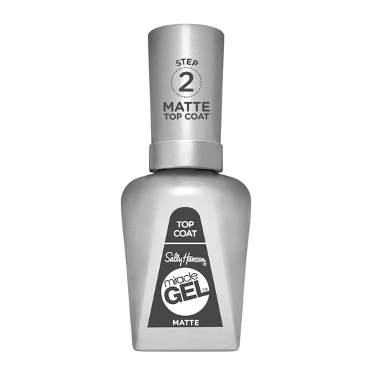 Sally Hansen Miracle Gel™, Matte Top Coat 102, Long Lasting, Gel-Like Formula, No UV Lamp Needed, Clear Nail Polish