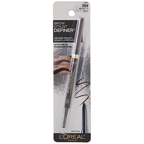 L'Oreal Paris Brow Stylist Definer Waterproof Eyebrow Pencil, Brunette, Defining, 0.003 oz