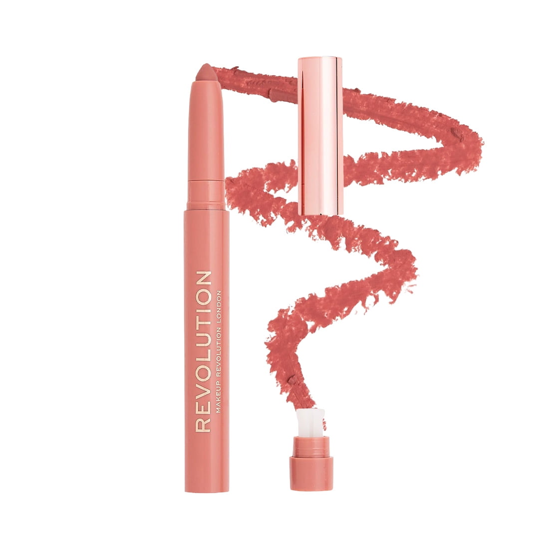 Revolution Beauty - Velvet Kiss Lip Crayon - ICON - Nude Orange Shade/Tone