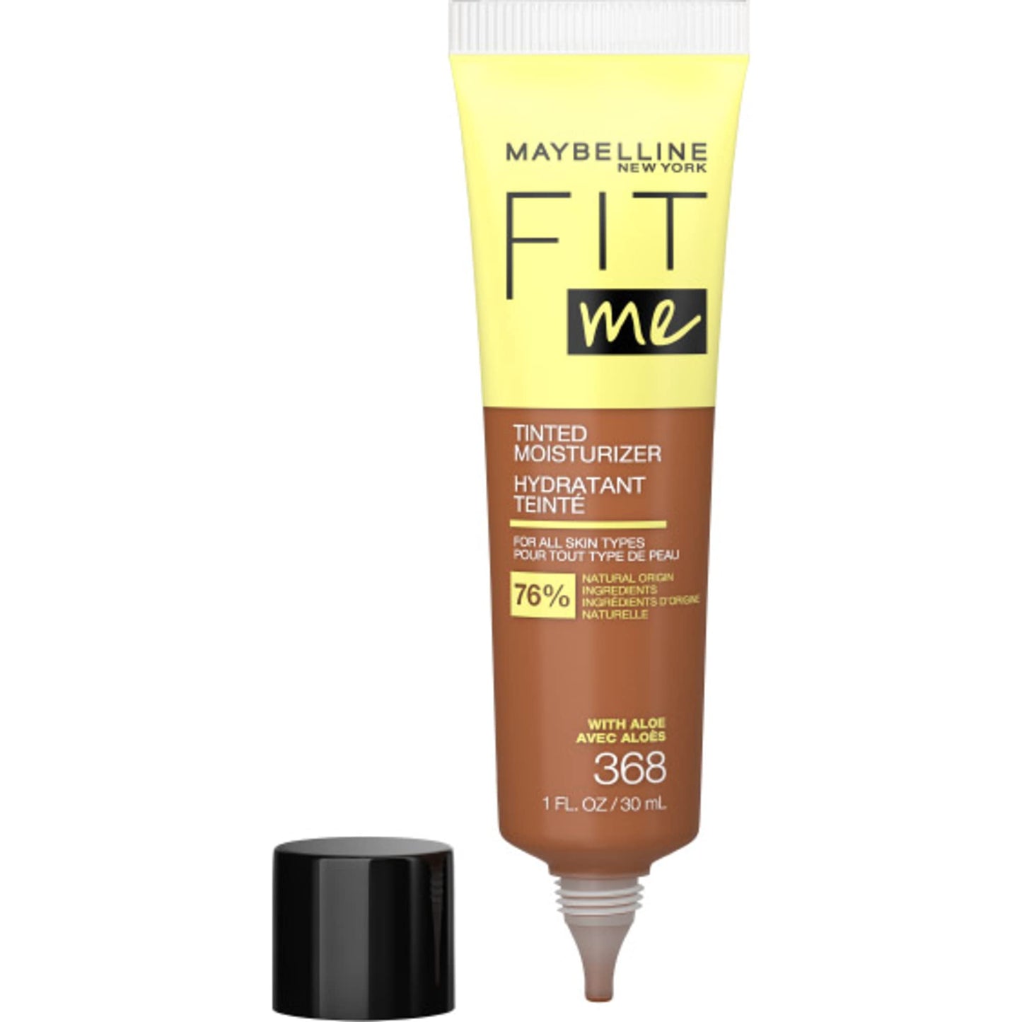 Tubo líquido hidratante con color Maybelline Fit Me para todo tipo de piel