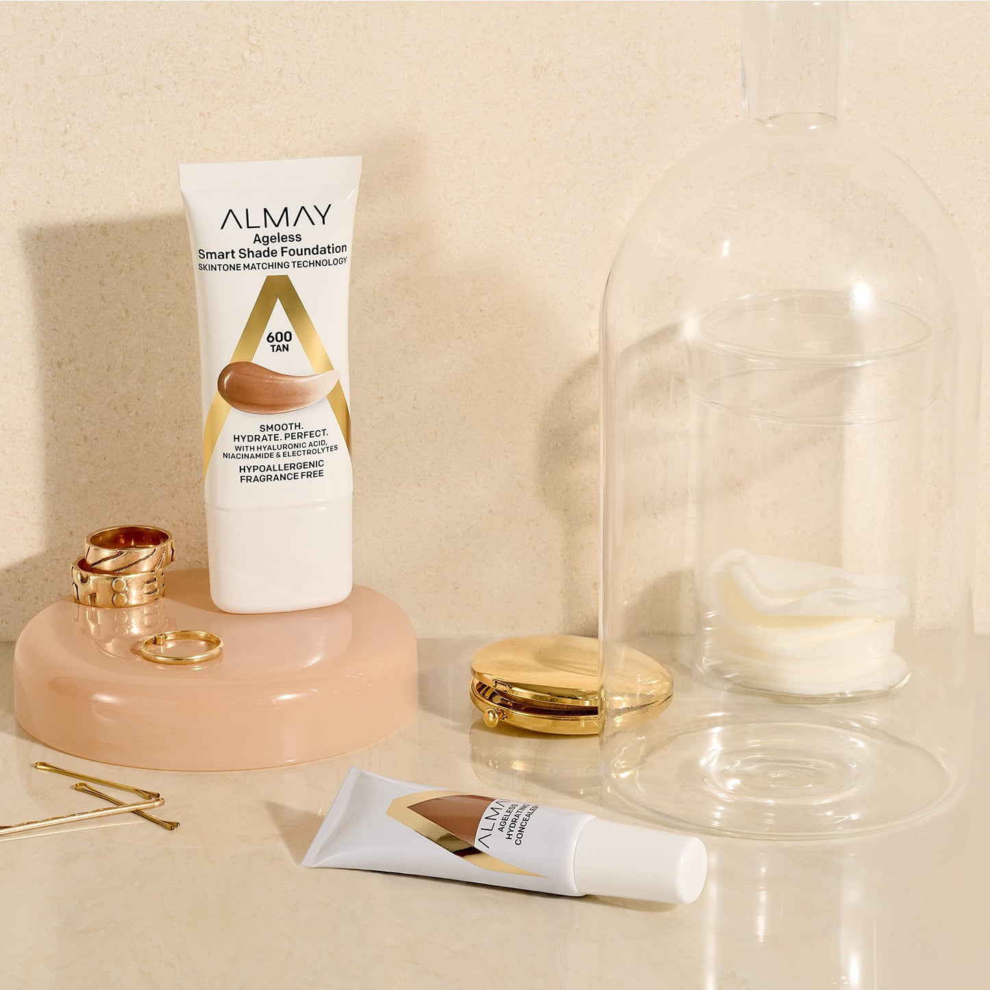 Almay Ageless Hydrating Liquid Concealer, Natural Finish, 005 Fair, 0.37 fl oz