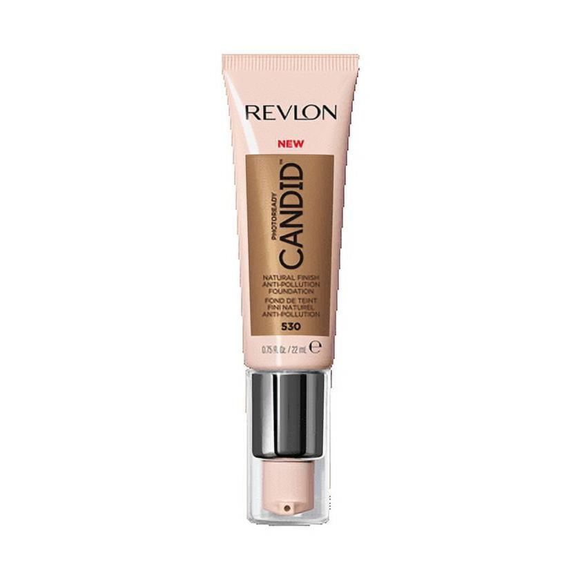 Revlon PhotoReady Candid Natural Finish Foundation, with Anti-Pollution, Antioxidant, Anti-Blue Light Ingredients, 530 Pecan, 0.75 fl. oz.