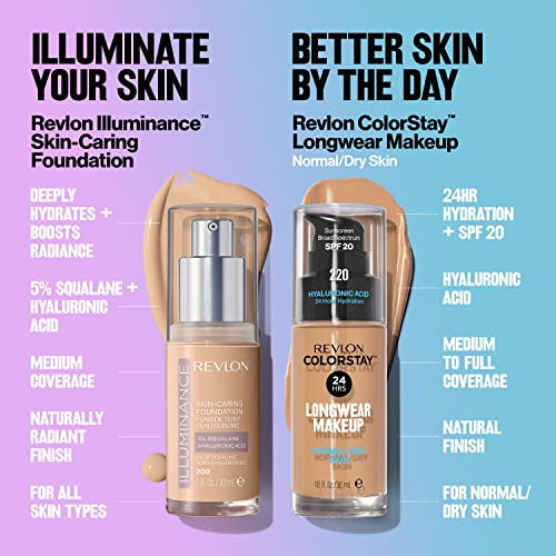 Revlon Illuminance Skin-Caring Foundation , Medium, 501 Toasted Caramel, 1 fl oz