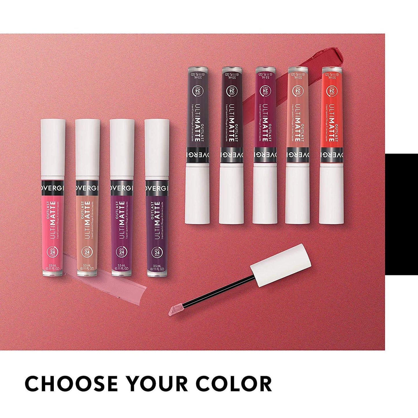 COVERGIRL Outlast UltiMatte One Step Liquid Lip Color, Hello Merlot, 0.12 oz