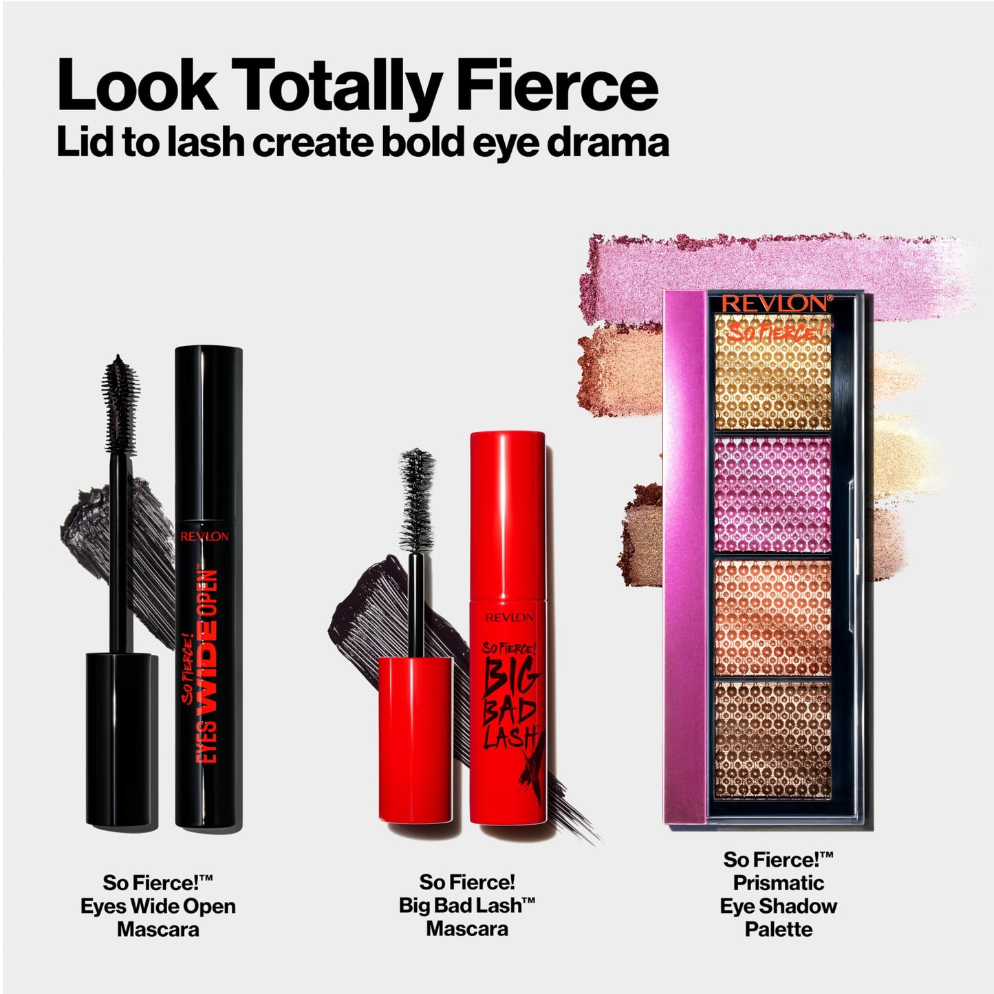 Revlon So Fierce! Eyes Wide Open, Extreme Volume Longwear Mascara, 24hr Wear, 101 Blackest Black, 0.24 fl oz.