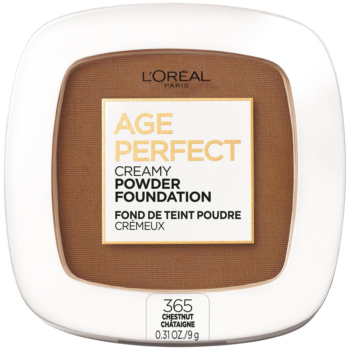 L'Oreal Paris Age Perfect Creamy Pressed Powder Foundation, Chestnut, 0.31 oz