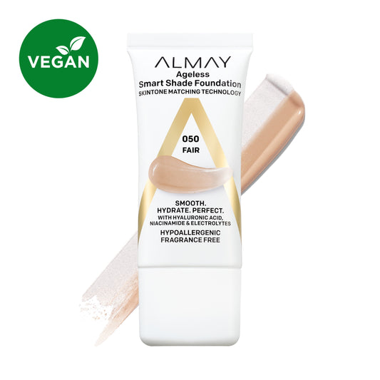 Almay Ageless Smart Shade Liquid Foundation Makeup, 50 Fair, 1 fl oz