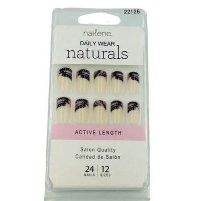 Nailene Daily Wear Naturals Active Length Artificial Nails, 24 Nails, #22126