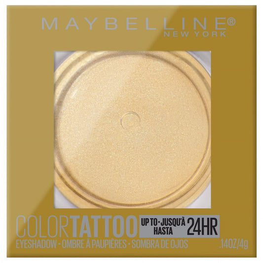Maybelline Color Tattoo Up To 24HR Longwear Cream Eyeshadow Makeup, Golden Girl, 0.14 oz