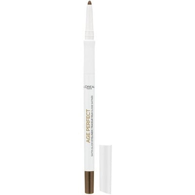 L'Oreal Paris Waterproof Satin Glide Eyeliner Pencil, Brown, Smudge-Resistant