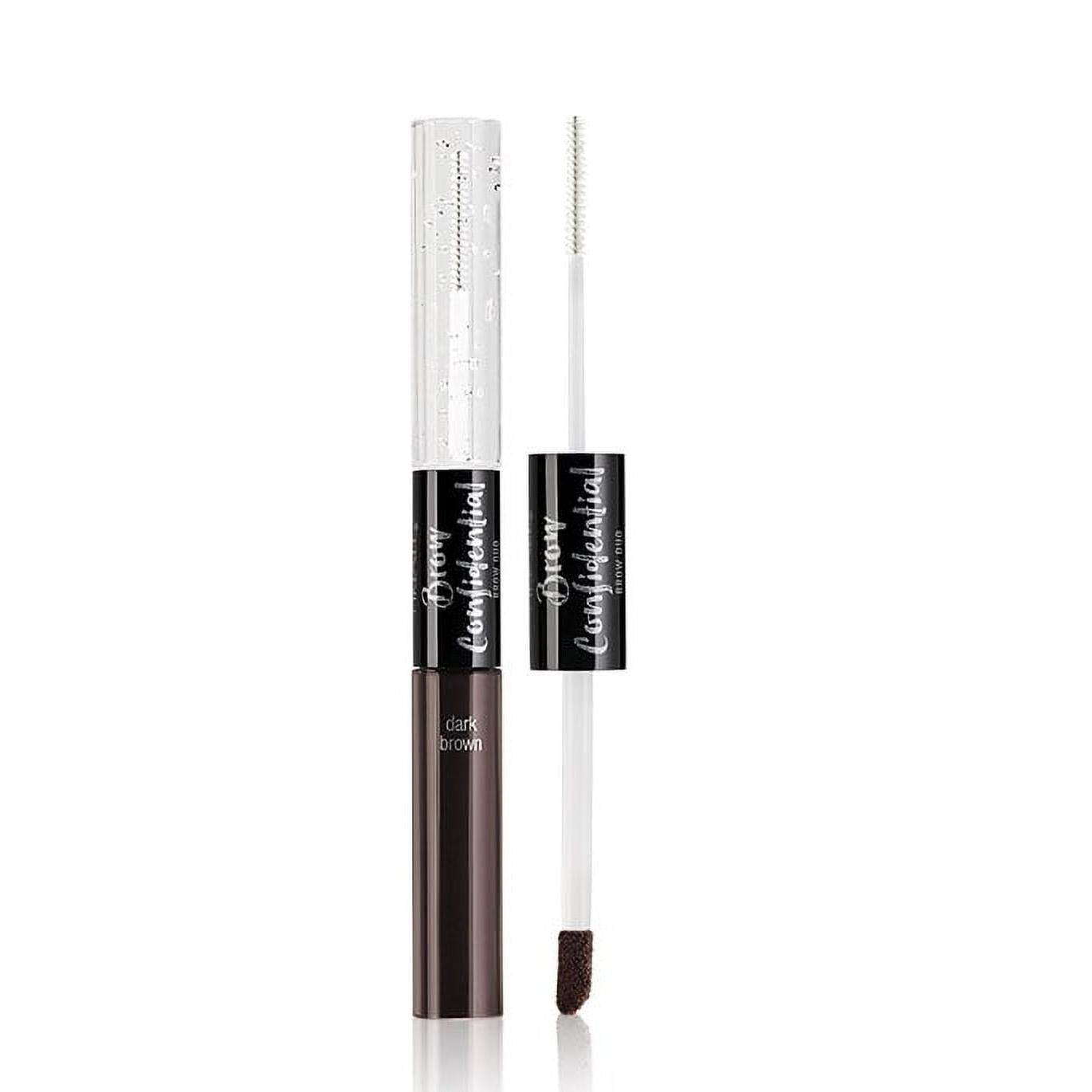 Ardell Brow Confidential Brow Duo, Dual Ended Brow Gel & Fiber Powder, Dark Brown