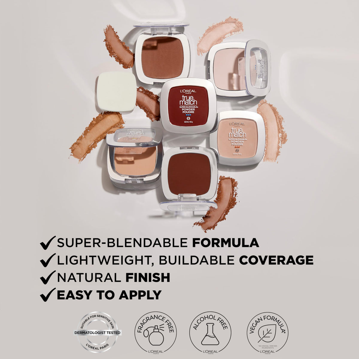 L'Oreal Paris True Match Super Blendable Powder, Classic Ivory, 0.33 oz