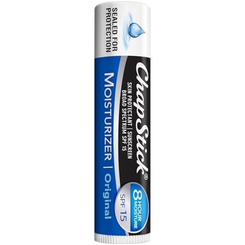 ChapStick Moisturizer 2-in-1 Lipcare SPF 15, Original – Sunscreen Lip Balm with Aloe Vera and Vitamin E, 0.15 Oz Ea