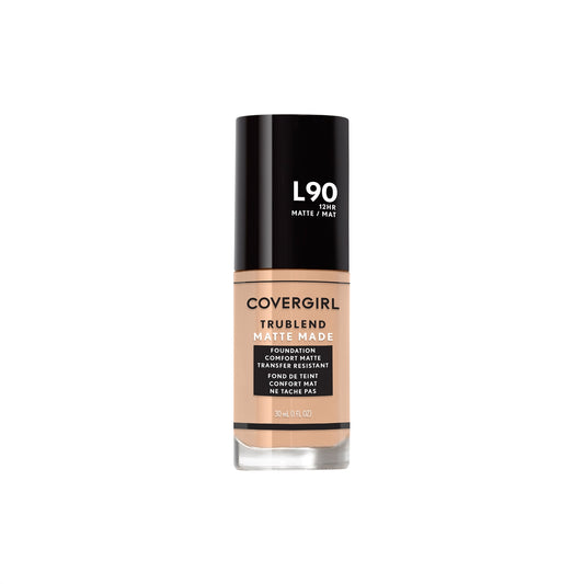 COVERGIRL TruBlend Matte Made Liquid Foundation, L90 Classic Beige, 1 fl oz