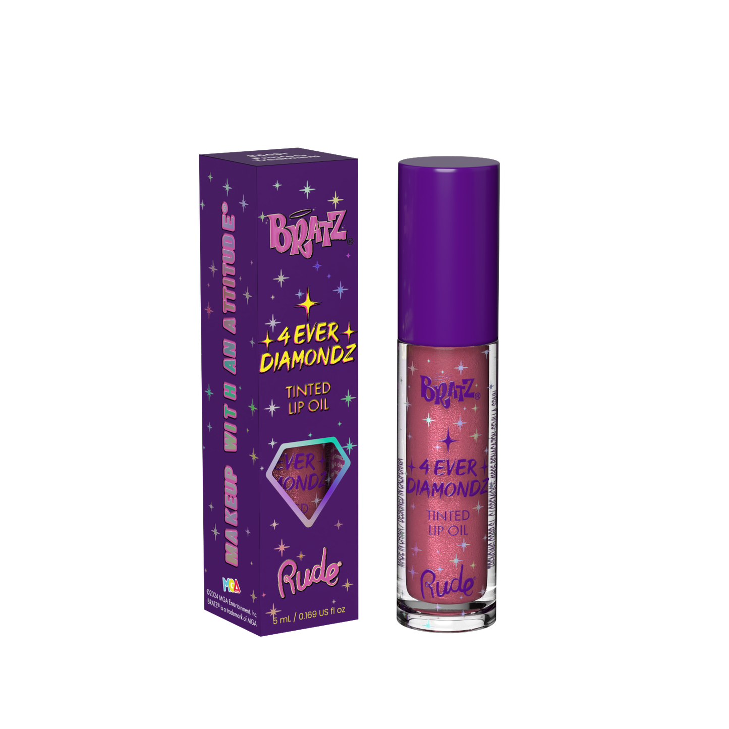 RUDE Bratz 4 Ever Diamondz Tinted Lip Oil (DUPLICATE DO NO USE)