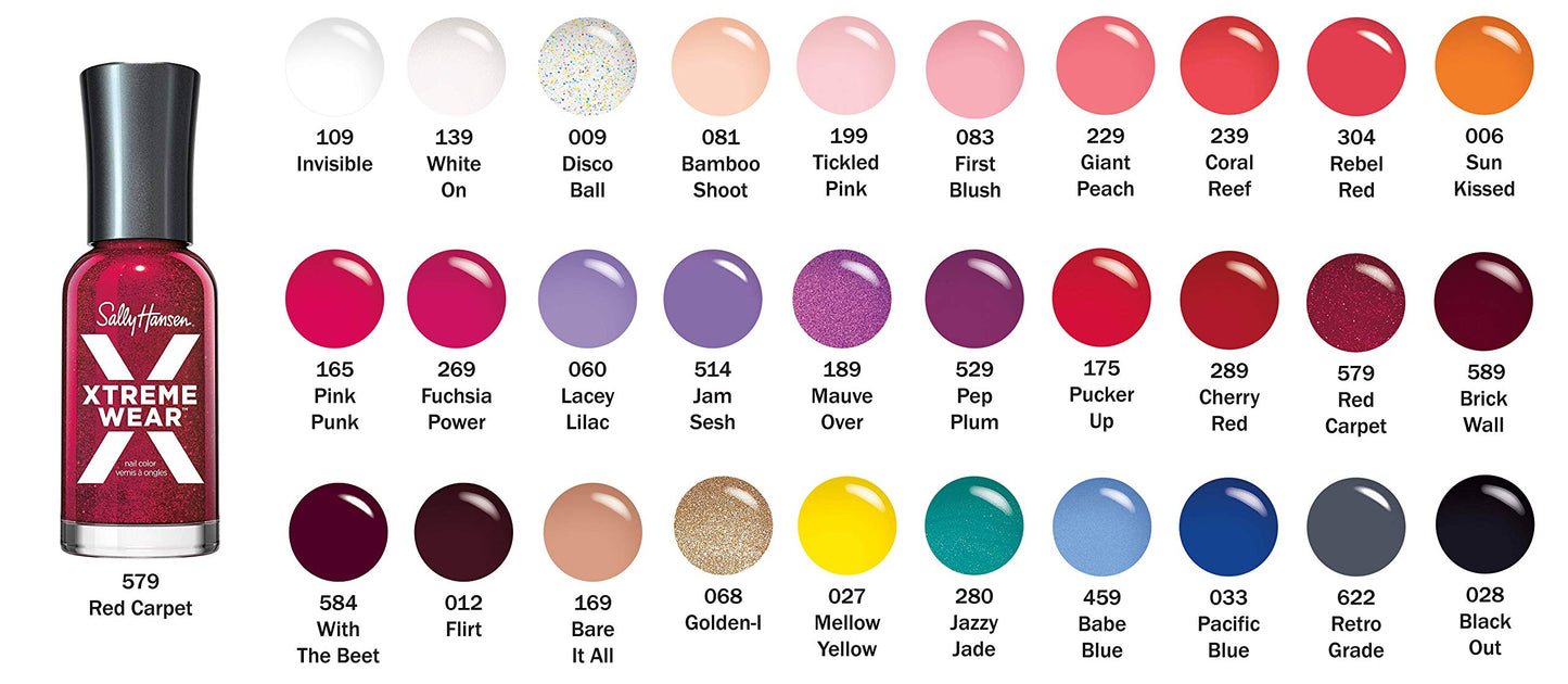 Sally Hansen Hard as Nails Xtreme Wear Nail Color, Jam Sesh, 0.4 Fl Oz,Pack of 1