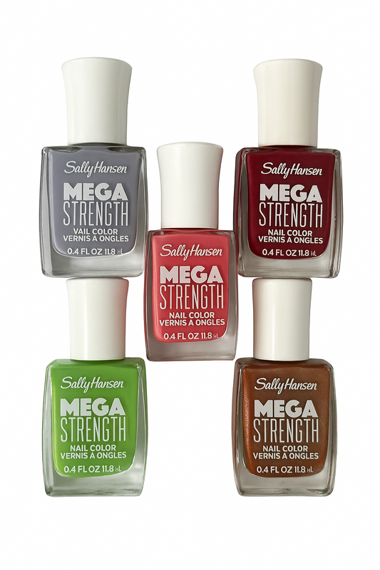 (5-pack) Sally Hansen Mega Strength Nail Polish Bundle